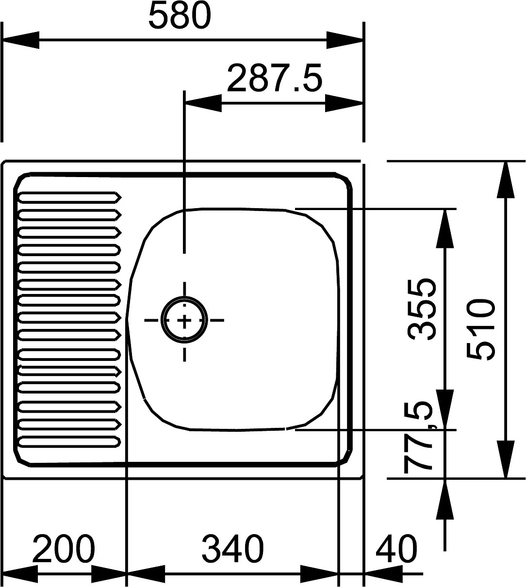 Franke EUROSTAR - évier Acier Inoxydable ETN611-58, 580x510 Mm + Siphon (101.0286.108) 4 Franke EUROSTAR - évier Acier Inoxydable ETN611-58, 580x510 Mm + Siphon (101.0286.108) – Image 2