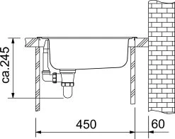 Franke EUROSTAR - évier ETN 610 Acier Inoxydable, 455x435 Mm + Siphon (101.0286.106) -Franke eurostar evier etn 610 acier inoxydable 455x435 mm siphon 1010286106 2