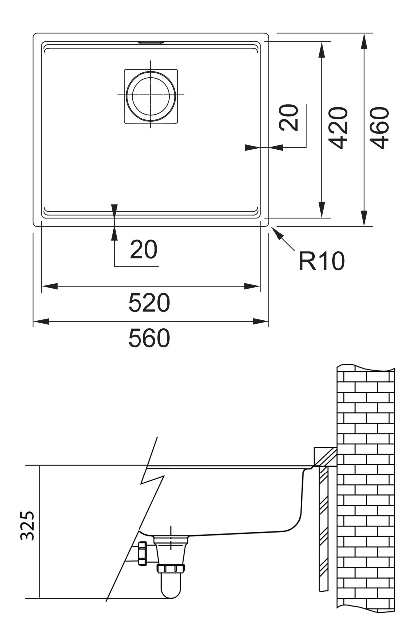 Franke Evier Sous Plan Kubus 2 KNG 110-52 Fragranit+ Onyx (125.0512.504) 4 Franke Evier Sous Plan Kubus 2 KNG 110-52 Fragranit+ Onyx (125.0512.504) – Image 2