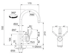 Franke Colonnes - Set De Cuisine G56, évier En Granit BFG 611-78, Sahara +robinet FC 650, Chrome 114.0323.877 8 Franke Colonnes - Set De Cuisine G56, évier En Granit BFG 611-78, Sahara +robinet FC 650, Chrome 114.0323.877 -Franke fd64fecfc4d6e2dc1f886e96