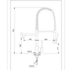 Franke ACG 610-86 Set Évier à Encastrer En Fragranit 86x50cm + Mitigeur D'évier à Bras Pivotant 2 Jets (ACG610-86G-BSD) -Franke franke acg 610 86 set evier a encastrer en fragranit 86x50cm mitigeur d evier a bras pivotant 2 jets 4