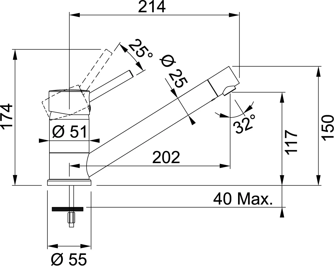 Franke Mitigeur FG 7477.070, Chromé/ Chocolat (115.0297.484) 4 Franke Mitigeur FG 7477.070, Chromé/ Chocolat (115.0297.484) – Image 2