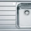 Franke Neptun Inox Evier NEX 611/2, 860x510 Mm, Droite + Siphon (101.0120.272)