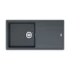 Franke Gemini GMD611-97 Evier 97x50 Cm Avec égouttoir Réversible, Fradura, Anthracite (GMD611-97A) -Franke gemini gmd611 97 evier 97x50 cm avec egouttoir reversible fradura anthracite gmd611 97a