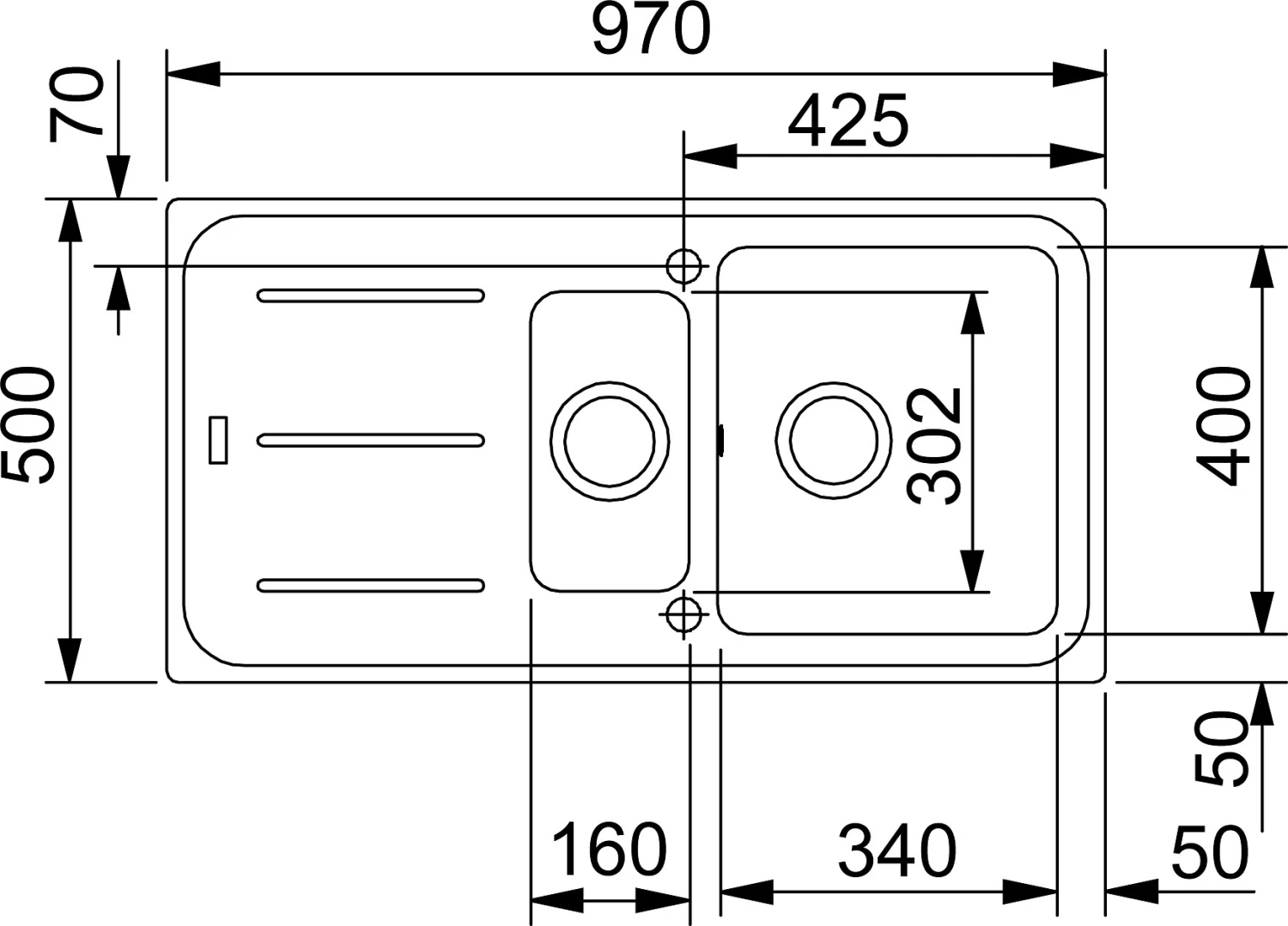 Franke Impact Fragranit évier IMG 651, 970x500 Mm, Avec égouttoir, Graphite (114.0250.502) 4 Franke Impact Fragranit évier IMG 651, 970x500 Mm, Avec égouttoir, Graphite (114.0250.502) – Image 2