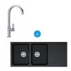 Franke Kit évier Orion OID 621, Double Bac, Carbone + Mitigeur Fox, Col De Cygne, Chrome (114.0276.028-FOX) 1 Franke Kit évier Orion OID 621, Double Bac, Carbone + Mitigeur Fox, Col De Cygne, Chrome (114.0276.028-FOX) -Franke kit evier orion oid 621 double bac carbone mitigeur fox col de cygne chrome 1140276028 fox