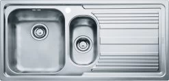 Franke LOGICA - évier LLX 651/2, 1000x500mm, Gauche + Siphon (101.0120.189)