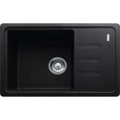 Franke Malta - BSG 611-62 Evier 62x43,5cm Avec égouttoir Réversible, Fragranit+, Onyx (BSG611-62ON)