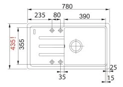 Franke Malta BSG 611-78/39 Evier78x43,5cm Avec égouttoir Réversible, Fragranit+, Noir Mat (BSG611-78MC) -Franke malta bsg 611 7839 evier78x435cm avec egouttoir reversible fragranit noir mat bsg611 78mc 2
