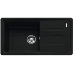 Franke Malta BSG 611-78/39 Evier78x43,5cm Avec égouttoir Réversible, Fragranit+, Noir Mat (BSG611-78MC)