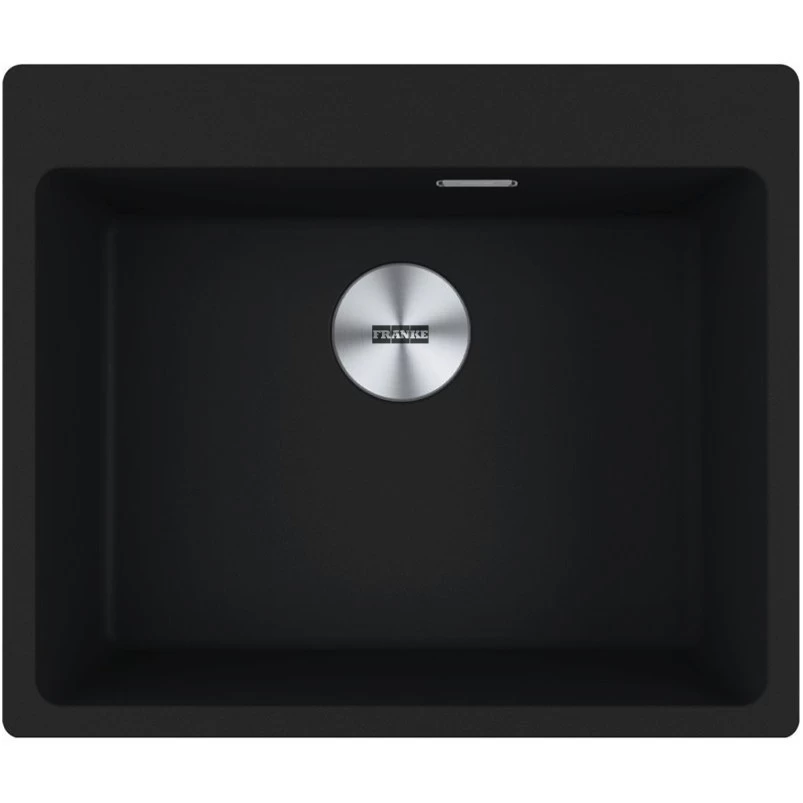 Franke Maris MRG 610-54 Evier à Encastrer 59x50cm, Avec Bonde Et Siphon Gain De Place, En Fragranit+, Noir Mat + Cache Bonde 3 Franke Maris MRG 610-54 Evier à Encastrer 59x50cm, Avec Bonde Et Siphon Gain De Place, En Fragranit+, Noir Mat + Cache Bonde