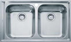 Franke Neptun - Inox Evier NEX 620/2, 860x510 Mm, Siphon (101.0120.273)