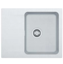 Franke Orion Évier Avec égouttoir Réversible OID 611-62 62x50cm, Tectonite, Blanc Artic (OID611-62B)