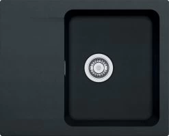 Franke Orion Évier Avec égouttoir Réversible OID (611-62), Tectonite, 62x50cm, Noir (OID611-62C)