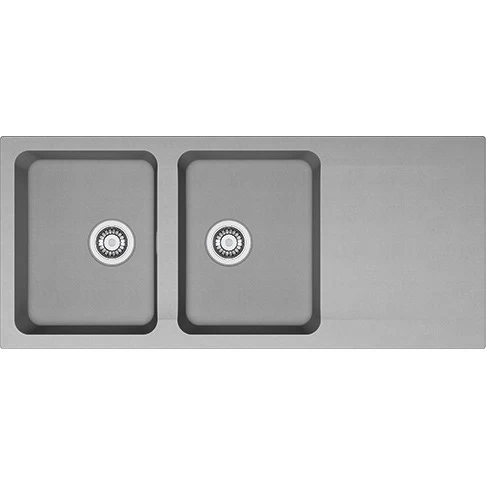 Franke Orion Evier De Cuisine 2 Bacs Avec égouttoir, Tectonite, Gris + Mitigeur 205x410mm Semi-pro, Douchette Extractible, Chrome/Blanc 4 Franke Orion Evier De Cuisine 2 Bacs Avec égouttoir, Tectonite, Gris + Mitigeur 205x410mm Semi-pro, Douchette Extractible, Chrome/Blanc – Image 2