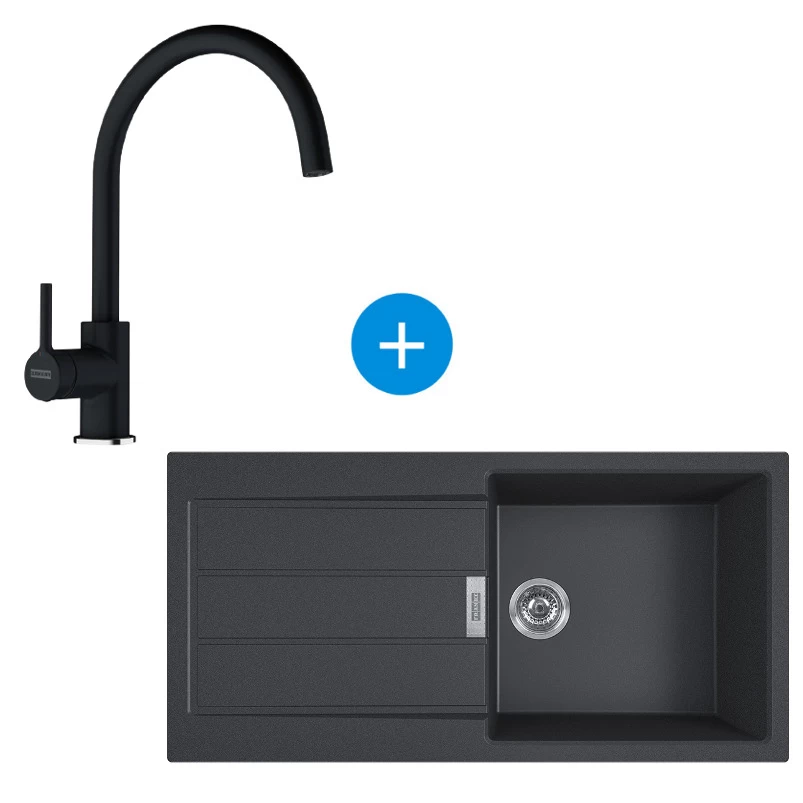 Franke Sirius Evier à Encastrer 100×50cm 1 Bac Avec égouttoir, Tectonite, Onyx + Mitigeur Col De Cygne, Fragranit, Onyx 3 Franke Sirius Evier à Encastrer 100×50cm 1 Bac Avec égouttoir, Tectonite, Onyx + Mitigeur Col De Cygne, Fragranit, Onyx