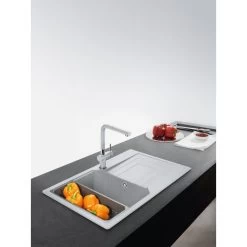 Franke Urban Evier De Cuisine Fragranit + 860x500mm, UBG 611-86, Egouttoir Réversible, Noir Mat (UBG611-86MC) -Franke urban evier de cuisine fragranit 860x500mm ubg 611 86 egouttoir reversible noir mat ubg611 86mc 3